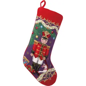 Christmas Soldier Needlepoint Stocking