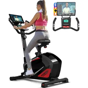 Magnetic Exericse Bike with Bluetooth, Upright Exercise Bike Stationary Bikes for Home 350 lbs Capacity