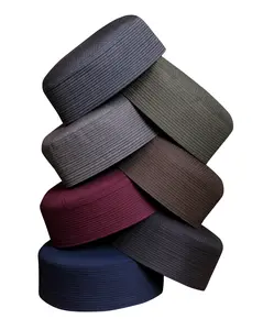Modestile Sirya Shaam Kufi Hat For Mens Islamic Prayer TraditionalHeadwear Namaz Cap Salah Keffiyeh Hidaya Cotton Silk Plain Striped