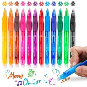 0.5mm Gel Pen, 12 Colors Erasable Gel Pen, Writing Pen for Students, Doodle Drawing Pen, Office Stationery & Supplies, Gifts for Students