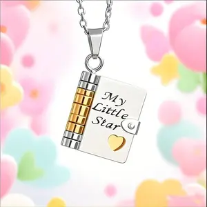 Gift Idea Alert! My Little Star Book Necklace for Daughter. A Laser-Engraved Flip Book Locket that's the perfect Birthday or Graduation Gift and Keepsake Jewelry of Love,GiftIdea,BirthdayGift,DaughterGift,Summervibes