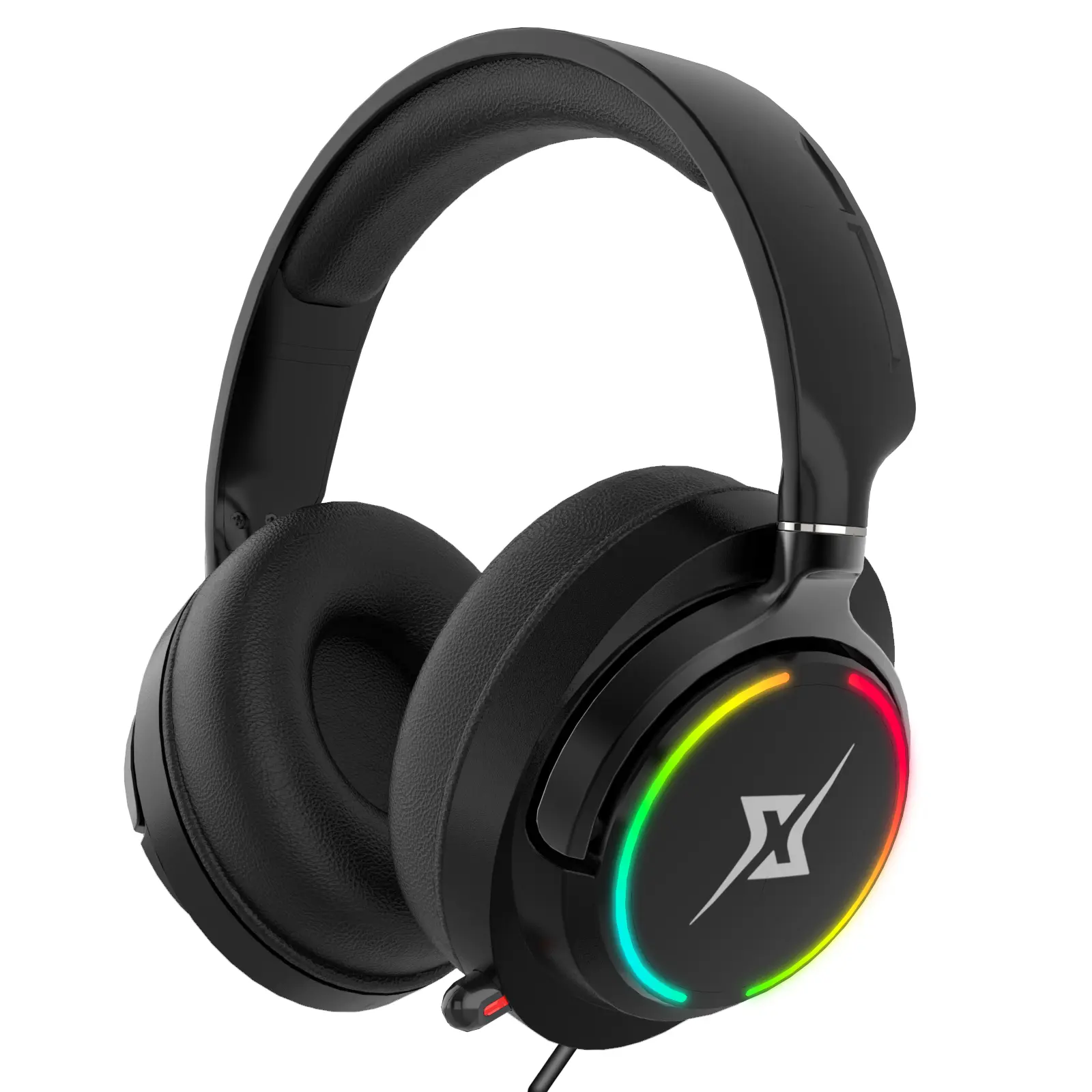 Wired Gaming Headset with Noise Canceling Microphone - 3.5mm Jack Computer Headset for Gaming, Compatible with PC, PS4, PS5, Switch, Xbox 1, Xbox Series X|S, Laptop, Tablet - 907 Black, Cross-Device