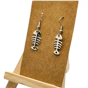 Minimalist Fish Bone Earrings - 8 Designs to Choose From - Durable Metal Material - Hook Earrings for Stylish Everyday Wear