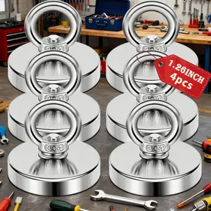 Heavy-Duty Neodymium Magnet Hook Set, 70 Lbs Pull Force, Ceiling/wall/refrigerator Magnet, Space-Saving Metal Hooks, Multi-Functional
