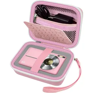 h-50 Carrying & Protective Case for Digital Camera, for CAMKORY/for Kodak Pixpro FZ45 FZ55/for Canon PowerShot ELPH 180/190 / for Sony DSCW800 DSCW830 Cameras for Travel - Pink