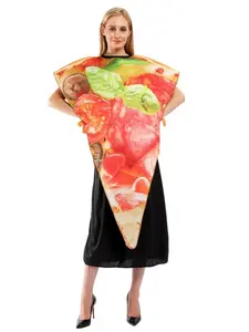 Large Slice of Pizza Costume Cheesy Cosplay Outfit for Halloween Parties and Family-Friendly Events