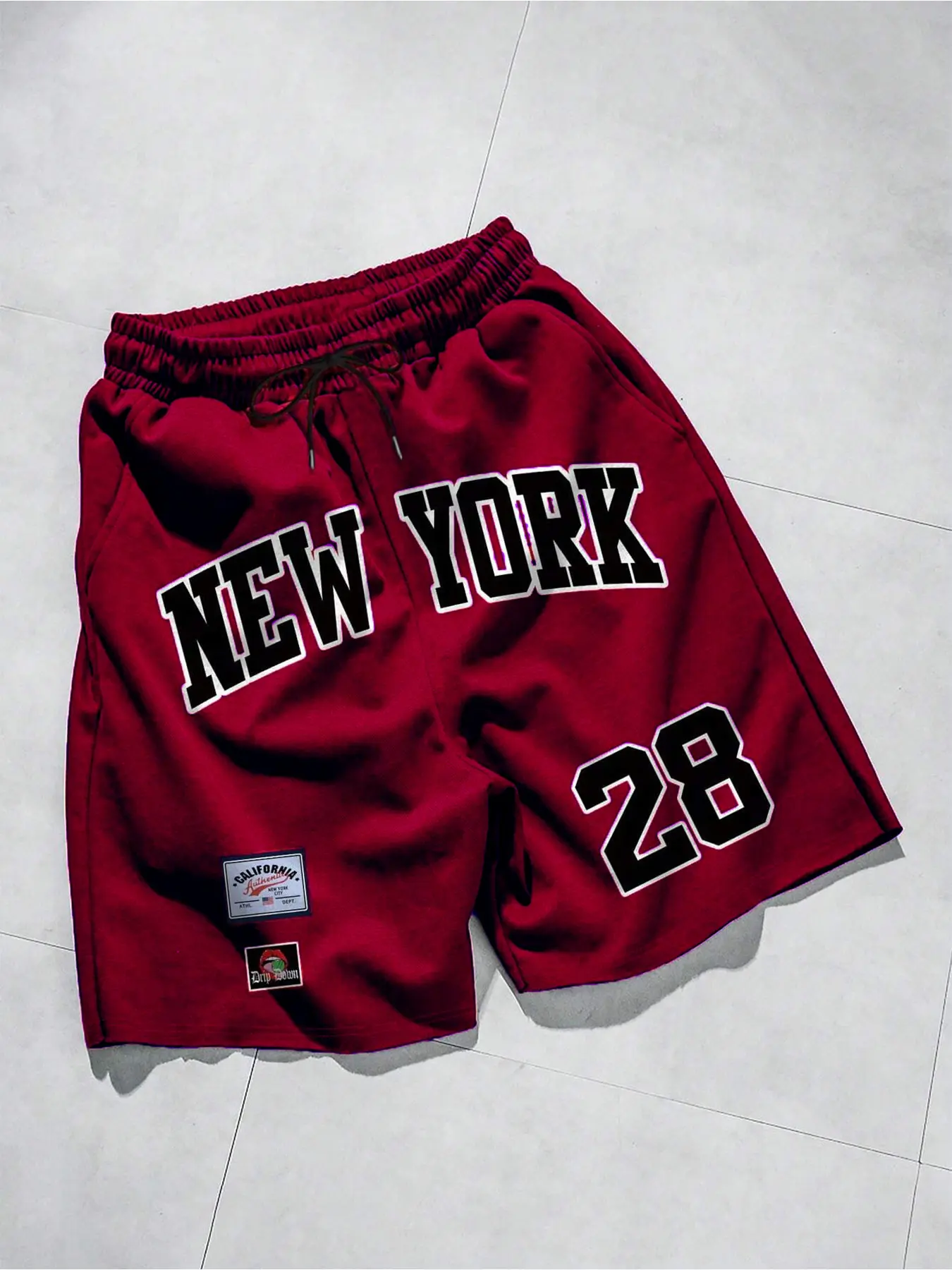 Men's American Casual, Fashionable Summer Shorts, Fitted, Classic Letter Print, Knit, Multiple Colors Available, Fashion Street Style, Streetwear, All Seasons Wear, Sport, Sports Clothes, Sportswear, Activewear, Athletic, Menswear