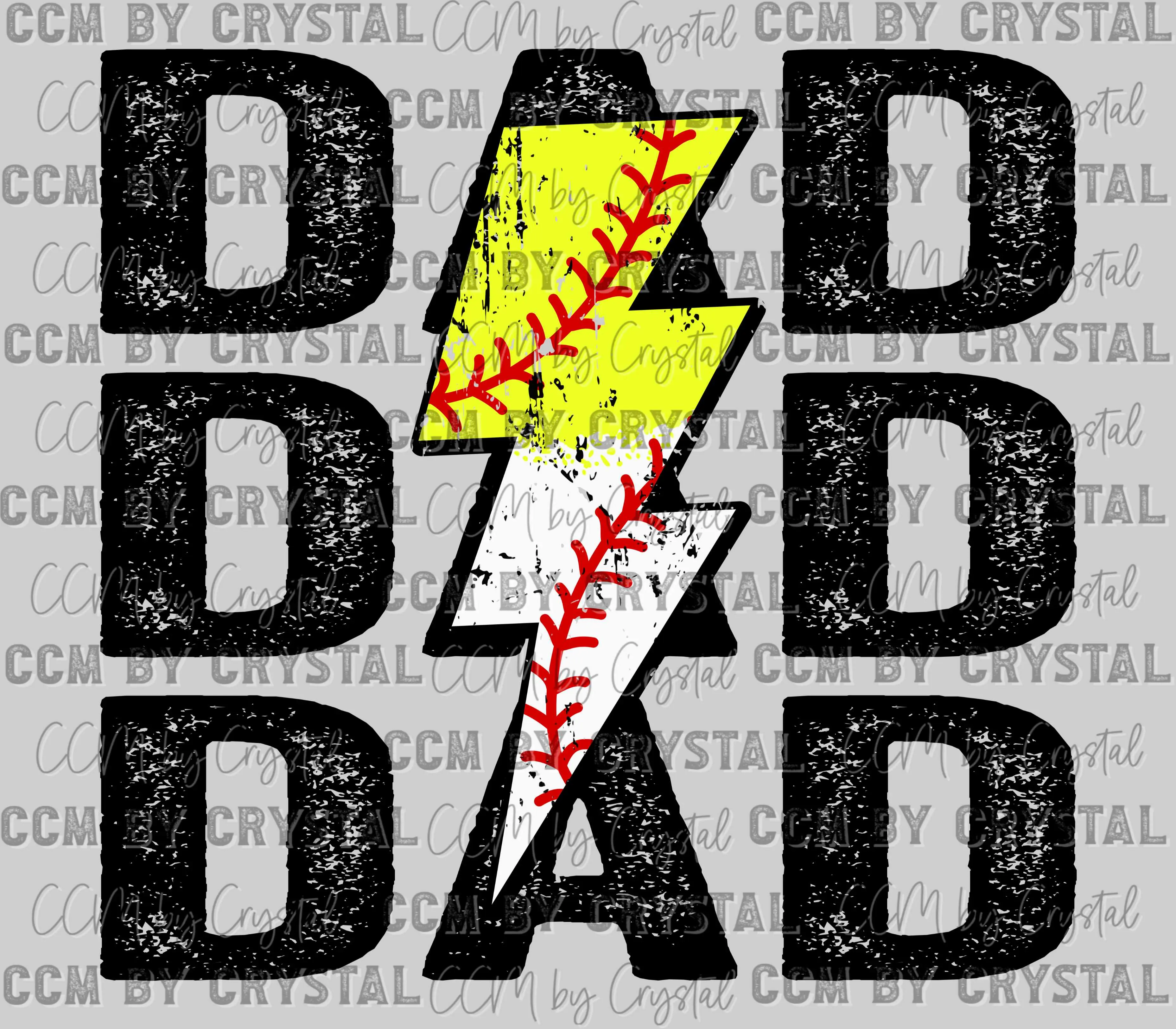 Dad of both Softball Baseball Ready to Press Transfer Direct to Film DTF Transfers