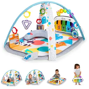 Baby Einstein 4-in-1 Kickin’ Tunes Music & Language Discovery Gym and Piano Tummy Time Activity Mat