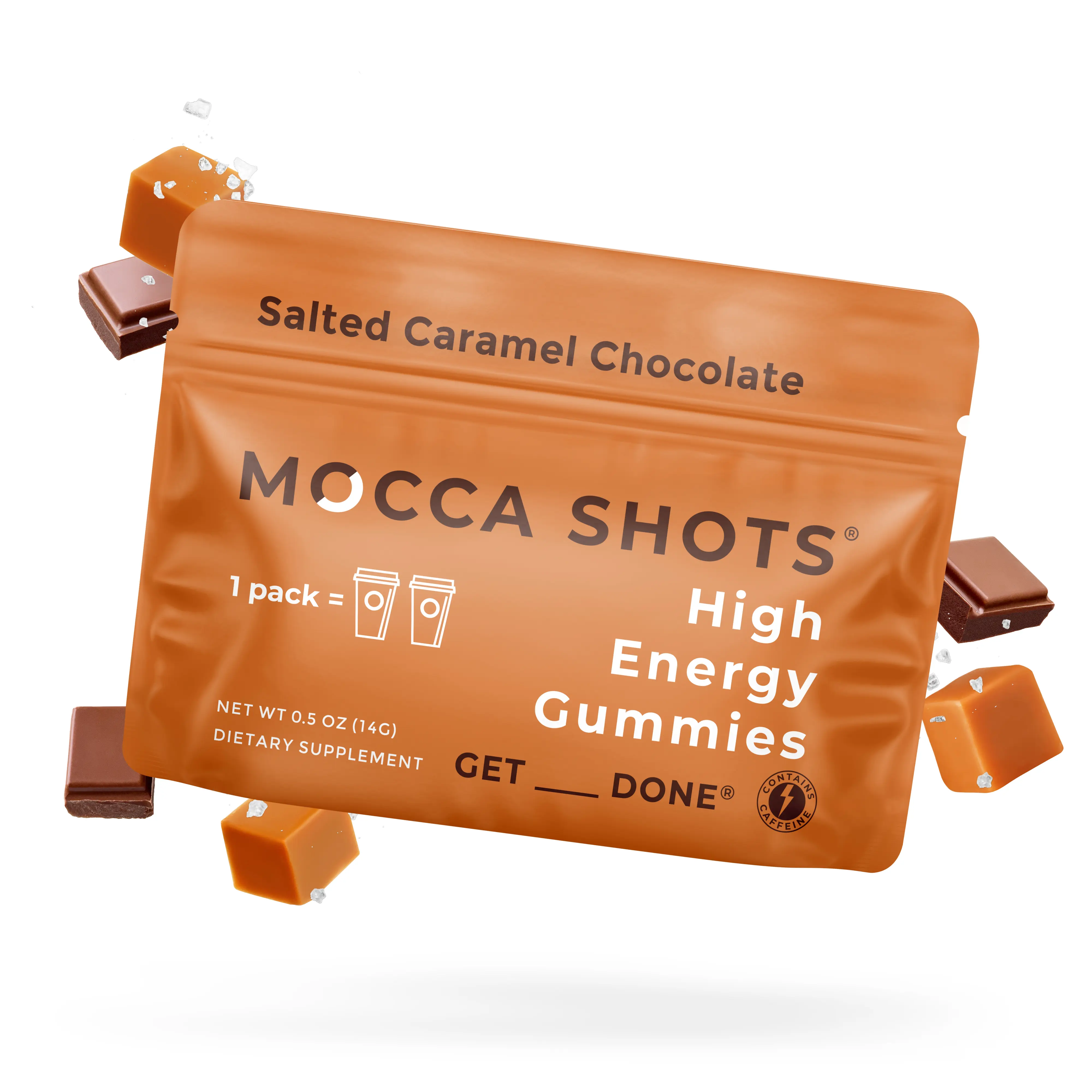 Seattle Gummy Mocca Shots - 200mg Caffeine Energy Gummies, Focus & Energy Boost, Faster than Coffee, No Jitters, 12-Pack
