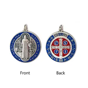 2" Gold and Silver Saint Benedict Medals
