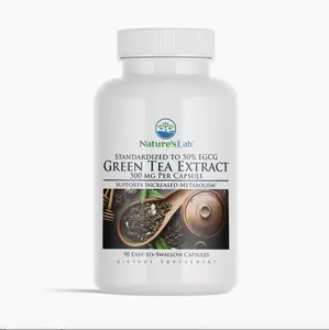 Nature's Lab Green Tea Extract 500 mg – Antioxidant & Metabolism Support – 90 Capsules – Polyphenols & EGCG – Energy & Immune Health – Non-GMO, Gluten-Free Supplement Fitness Healthcare