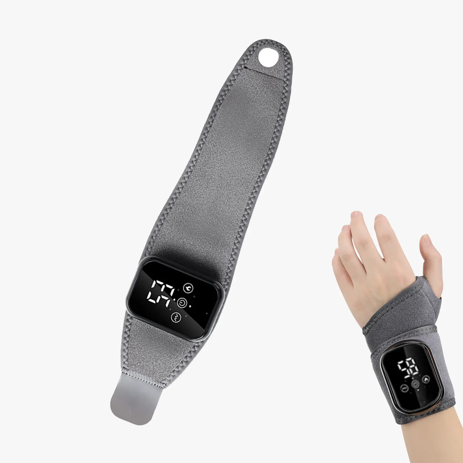Cordless Vibrating Hand Massager with Heat, Kneading, Therapy - Durable 3-in-1 Electric Device for Arthritis Pain Relief, Home & Office Use