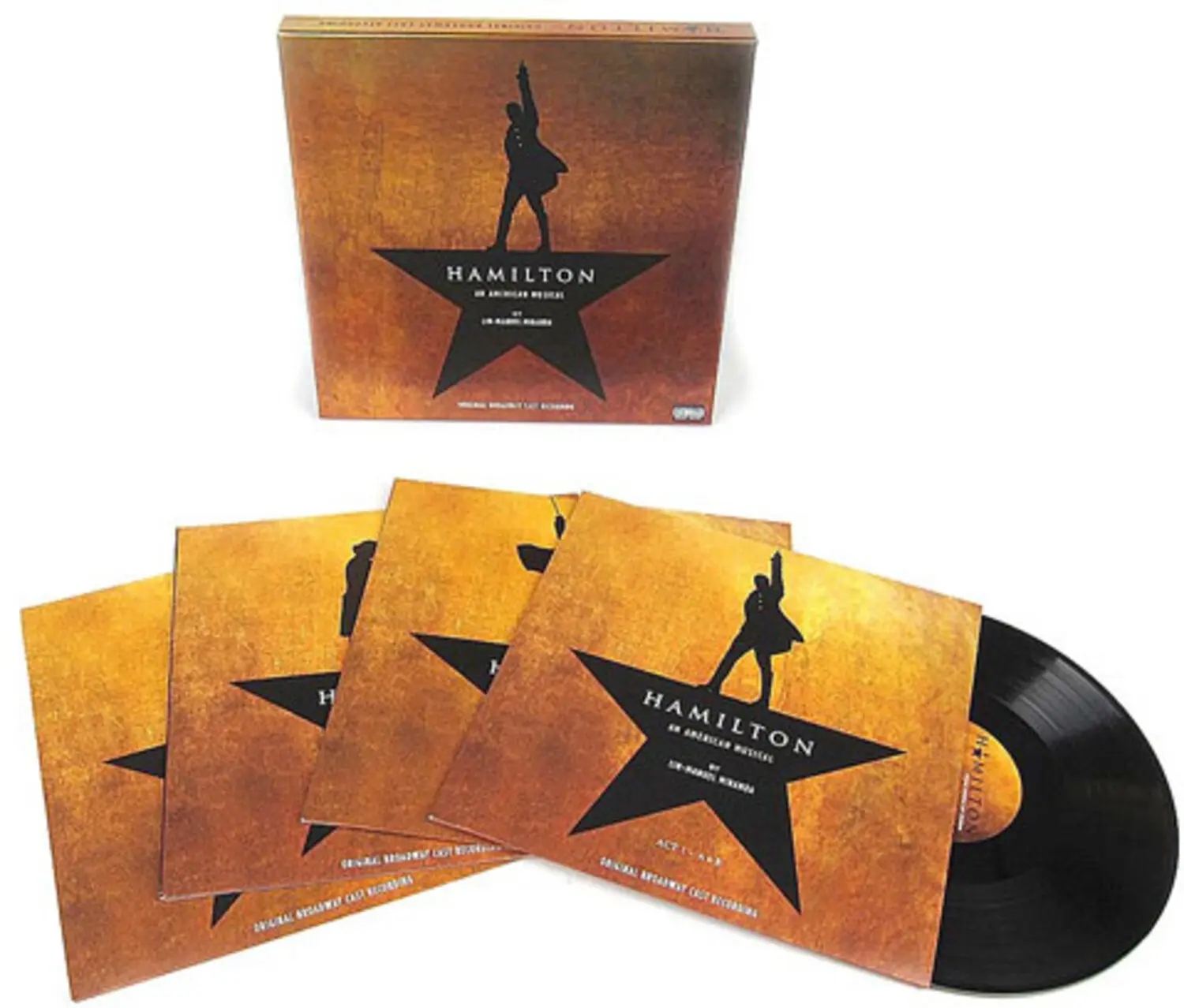 Original Broadway Cast of Hamilton - Hamilton (Musical Soundtrack) [Oversize Split VINYL RECORD - LP]