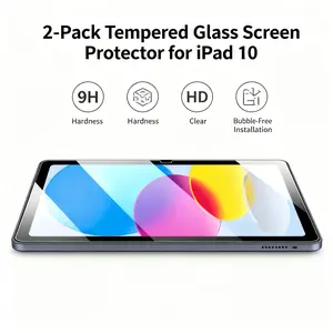 2-Pack iPad 11 Screen Protector, Anti-Fingerprint, Anti-Glare, Scratch-Resistant, for iPad 11th Gen A16 A3355 A3356, 10.9-Inch 2022 Model