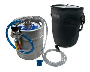 Coldbreak PourOne, Keg Tap, 2-Gallon Stainless Keg with Refillable Design, ice cold water, cold brew, cocktails, mocktails, lemonade on tap