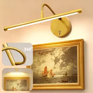 14 Inch USB Rechargeable Picture Frame Light with Remote Control, Light Dimmable, 3 Color Temperatures Wall Lamp for Art Painting, Gallery, Portrait Lighting