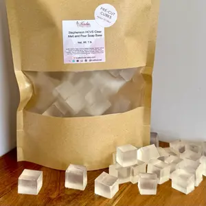 Pre-Cut Clear Melt and Pour Soap Base Cubes Transparent Glycerin Soap Making Supplies Pre-Cut Easy Customizable for DIY Projects