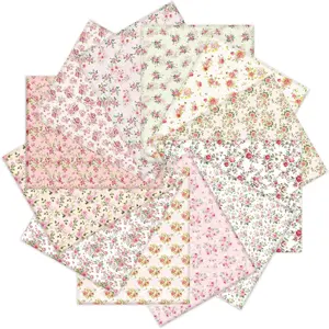 12 Pcs Cotton Bundles 18 x 22 Inch Floral Quilting Patchwork Flower Pattern Precut Fat Quarters for Birthday Sewing Clothing
