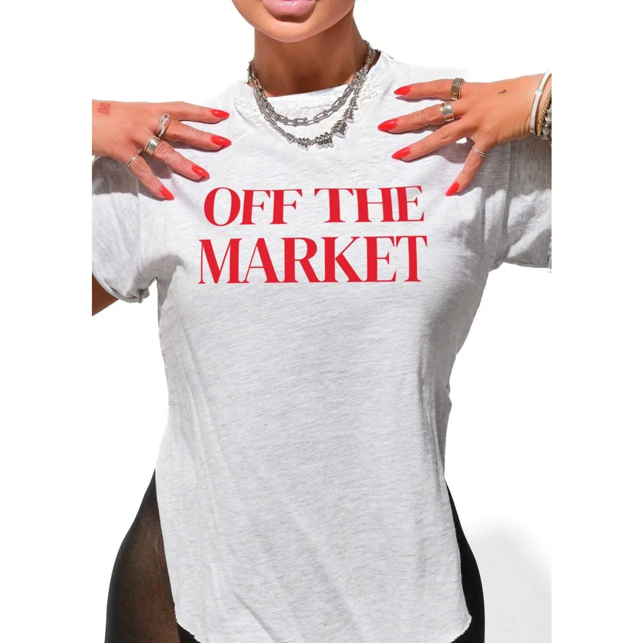 OFF THE MARKET SIDE SLIT TEE