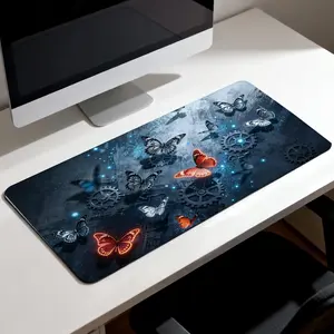 LIVEKEY Peach on Ice Cooling Large Gaming Mousepad, 31.5x15.75in Extended Mat, Non-Slip Base, Stitched Edges, Smooth Surface, Made for Gaming, Office & Work Desk Accessories, Summervibes Decor for Computer Keyboard