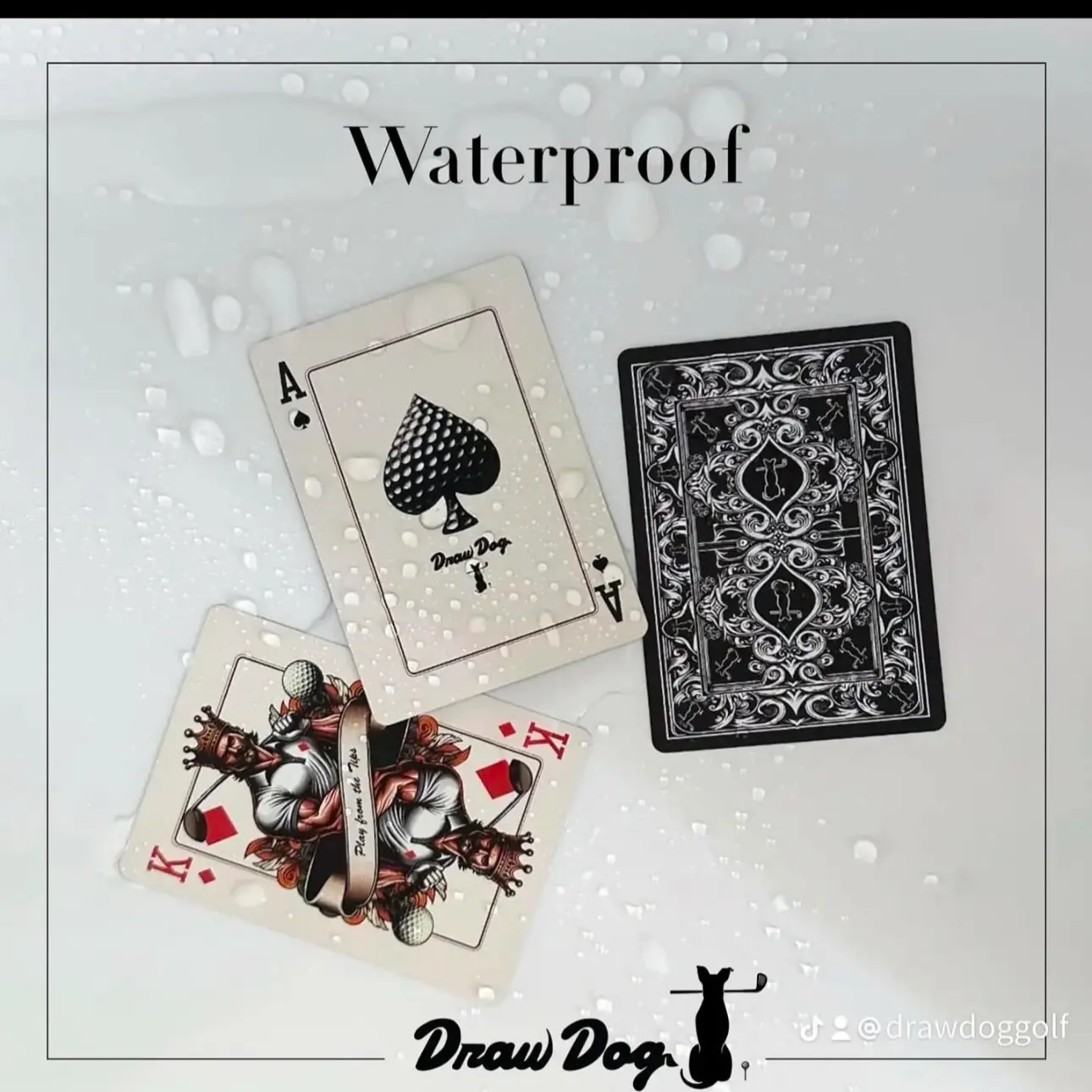 Waterproof golf themed Playing Cards - High-Quality Material, Ideal for Water-Resistant Game Play