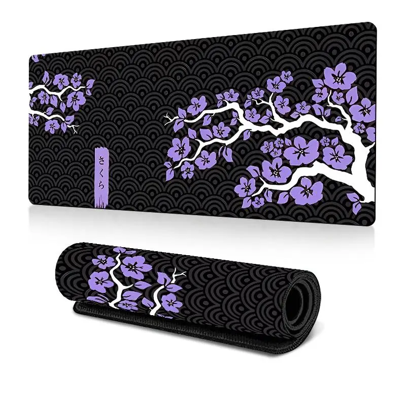 Cherry Blossom Pattern Mouse Pad, 1 Count Large Gaming Mousepad, Non-slip Decorative Desk Mat for Laptop, Keyboard Mat, Computer Accessories