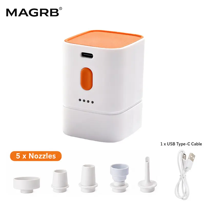 【DealsForYouDays】Margrb Portable Mini Air Pump for Air Mattress & Pool Floats, Fast Inflate & Deflate Camping