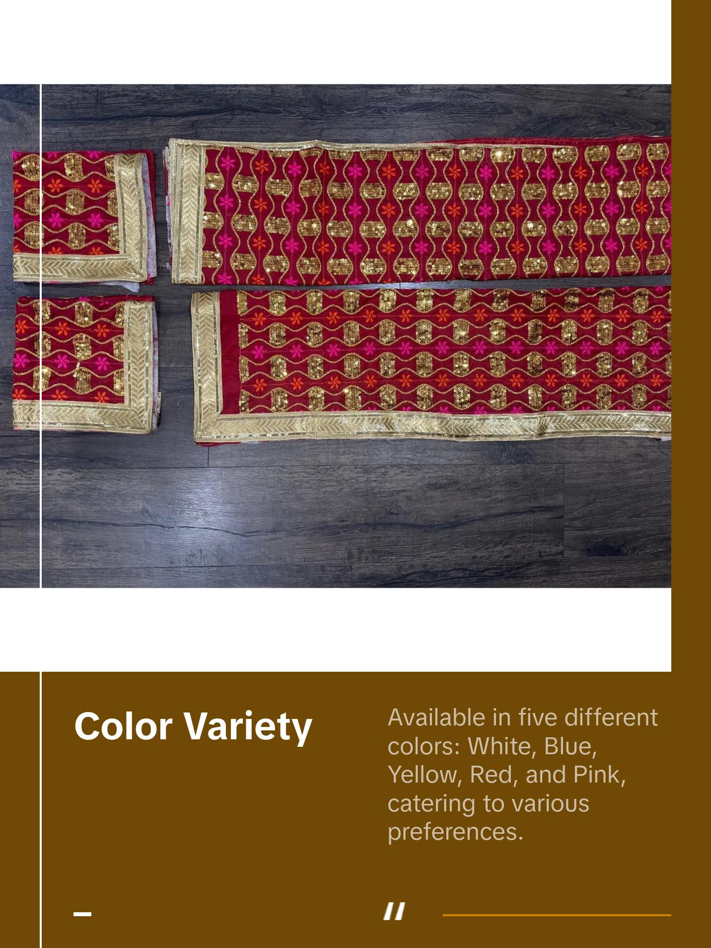 Heavy Embroidery Rumala Sahib Double Set with Cotton Lining and Embroidered Gota ( Colors available White Blue Yellow)