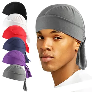 2/8-piece pack, breathable mesh cloth, cycling headscarf, unisex sports hair cap, long-tail lace-up headscarf cap.