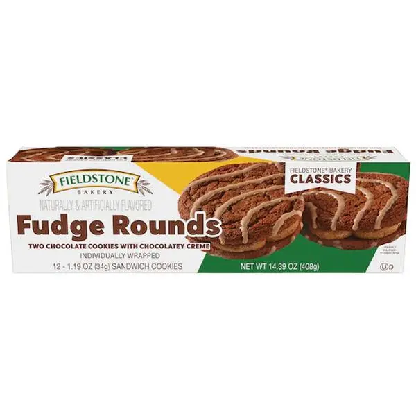 Fieldstone Bakery Fudge Rounds, 96 Individually Wrapped Sandwich Cookies
