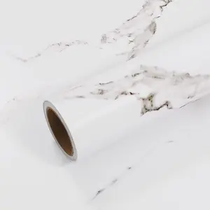 VEELIKE Matte White Marble Contact Paper for Countertops Waterproof Peel and Stick Countertops for Kitchen Bathroom Wide Size 24''x354'' Marble Wallpaper Countertop Vinyl Stick on Table Wall