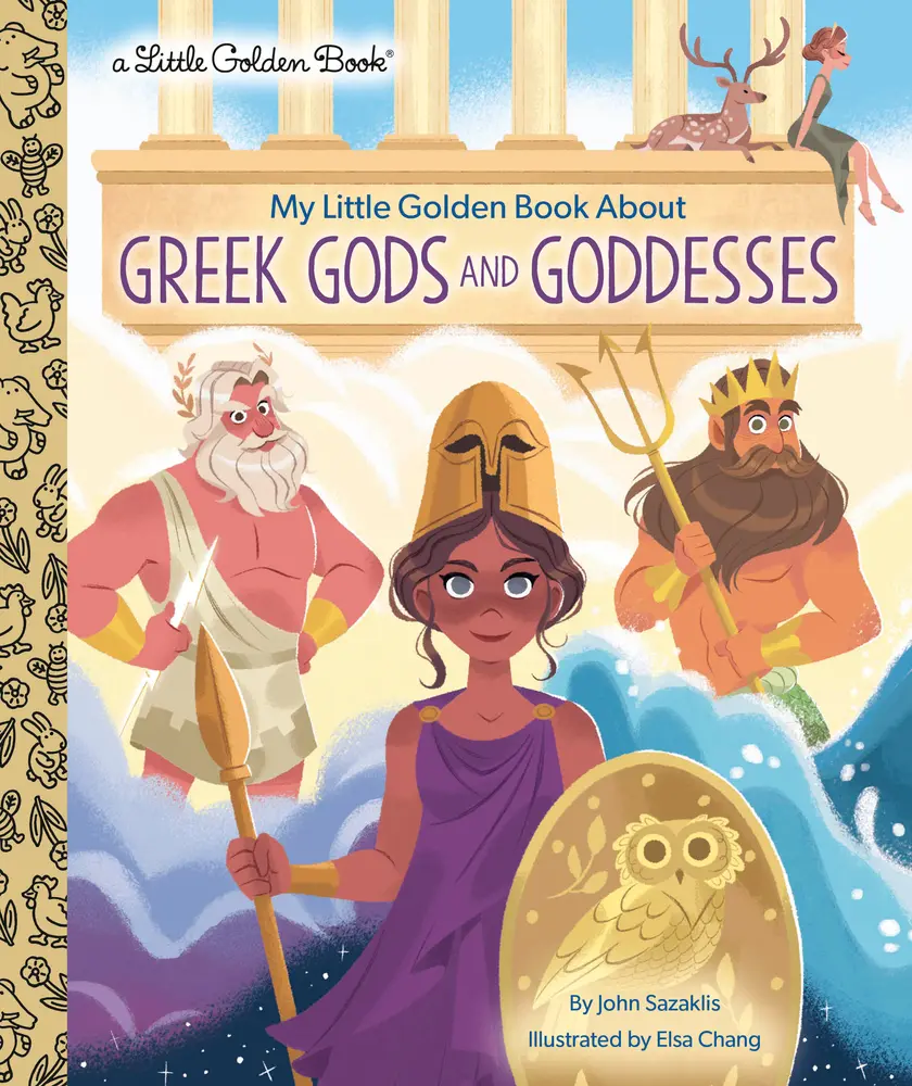 USED Book - My Little Golden Book about Greek Gods and Goddesses by Sazaklis, John (Hardcover) - english