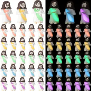 50Pcs Mini Glow in The Dark Jesus Figures Light-Up Little Jesus Figurines Easter Glowing Jesus Figurines for Easter Egg Hunt Easter Basket Stuffers Christian Church Gifts for Sunday School Faith Party Favors Decoration