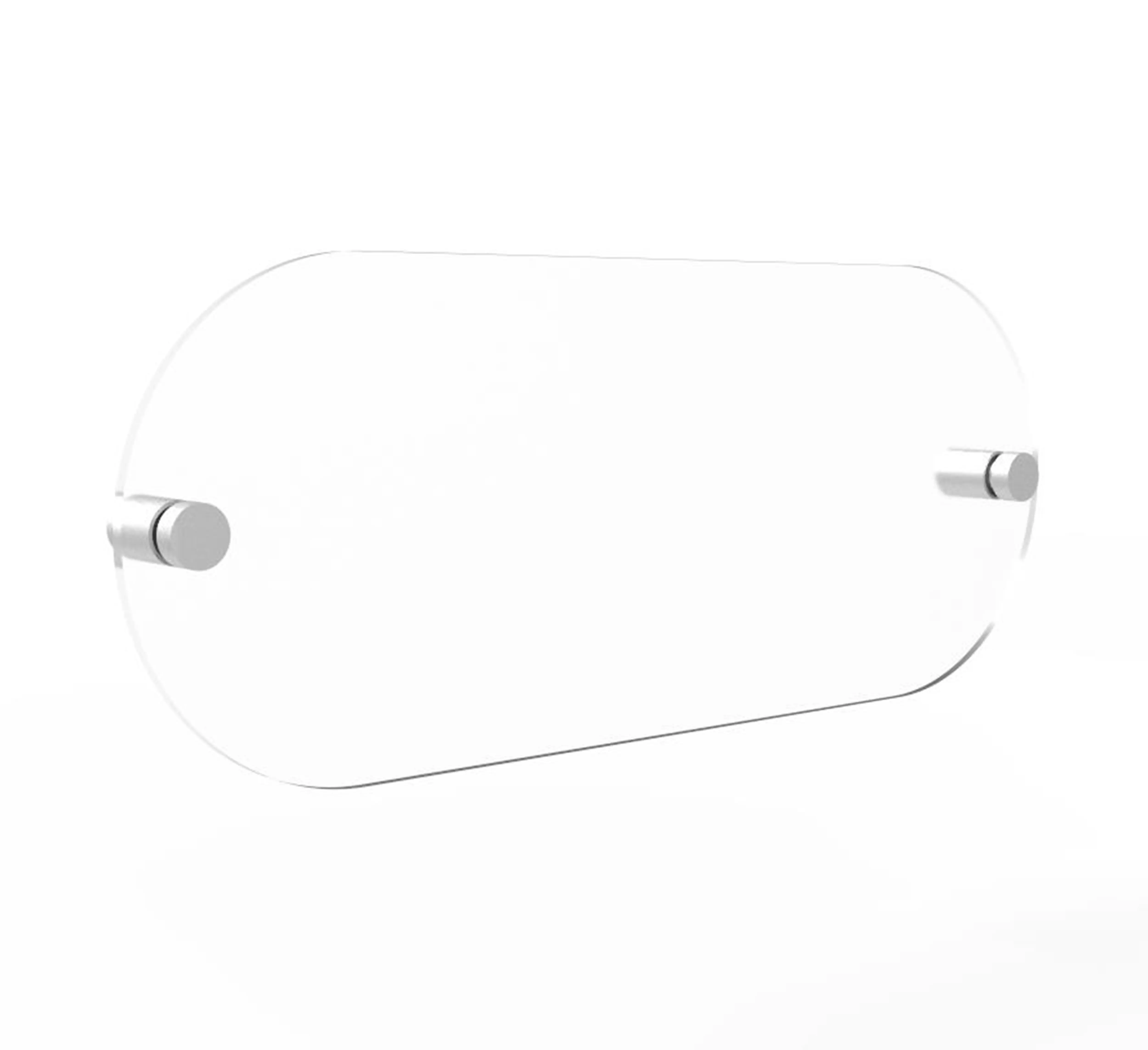 FixtureDisplays® Office Name Sign Holder Hotel Room Sign Blank Door Sign Plaque Wall Mount Clear 119886-10*4-NF