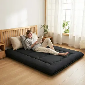 Floor Mattress, Japanese Futon Mattress Foldable with Removable Washable Cover, Portable Roll Up Tatami Mat for Small Bedroom, Couples and Home Use