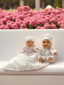 Pareja de ibeyis ibellis jimagua jimaguas Blancos Yoruba Ifa Santeria
