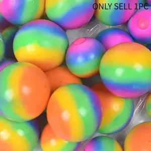 1 Piece Rainbow Flour Ball Stress Relief Toy, Anxiety Reducing Ball, Color Changing Tpr Squeeze Ball, Unboxing Toy for Relaxation, Ab-Wg-G1 Model