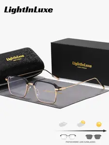 LightInLuxe 1 Piece Unisex Exquisite Elegant Full Frame Plano Glasses For Every Occasion Fashion Glasses Square Frame Plano Glasses Fashionable Frames Glasses