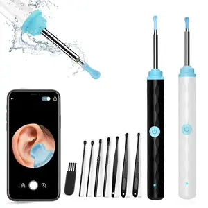 Ear cleaner with camera, ear cleaning kit with light, ear cleaning tool, Earwax removal kit, 8-piece ear care set, in-ear camera with 5 ear picks, ear cleaner for iOS and Android, Valentine's Day gift, holiday gift, birthday gift