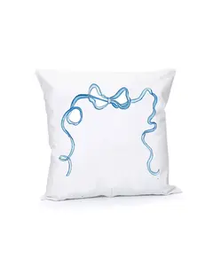 Blue Bow Pillow
