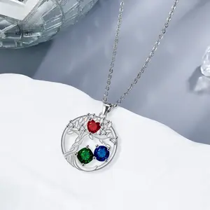 Original Tree of Life Inlaid Diamond Pendant Necklace for Women, Non-Fading High-End Collarbone Chain, Gift for Girlfriend january  birthstone gift  mom ashes  keepsake wife girlfriend sister valentines gifts for gf  gifts for women