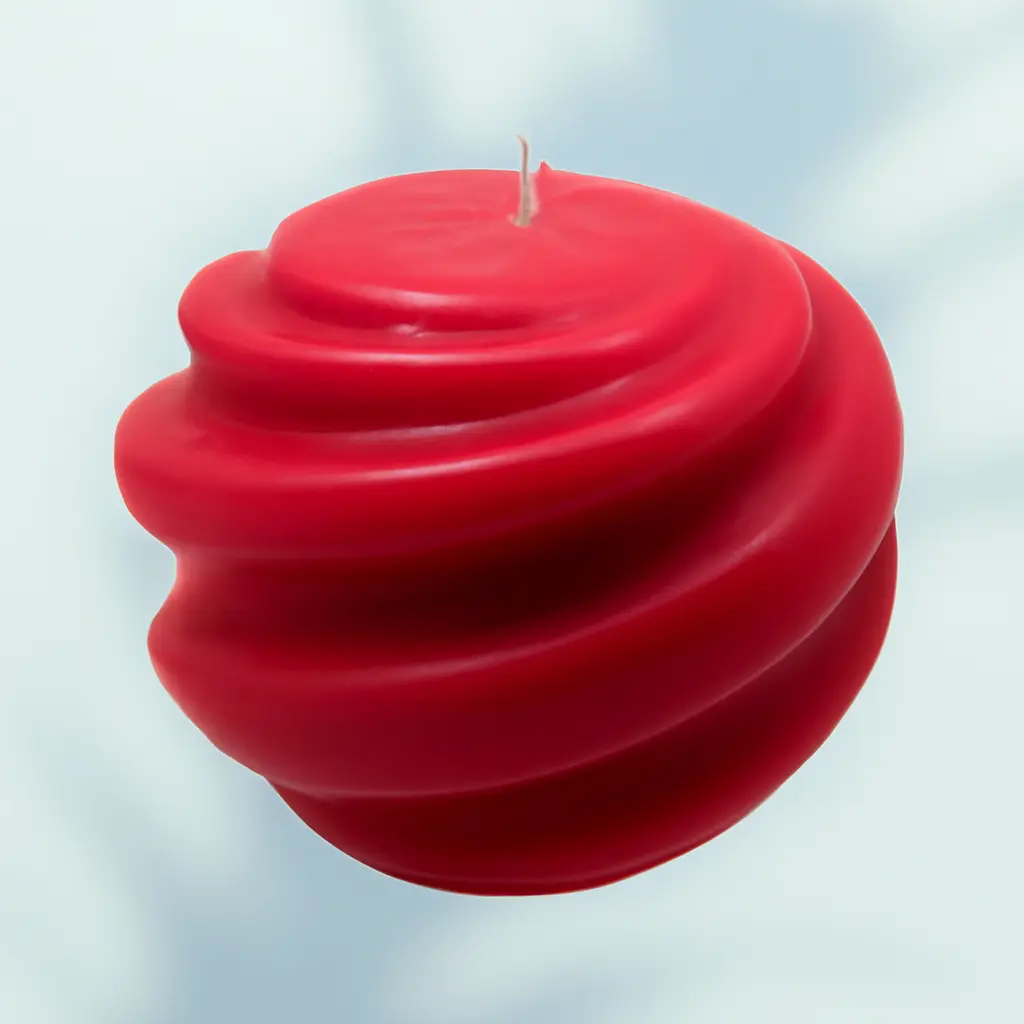 Red Swirl Candle – Bold & Festive Collection