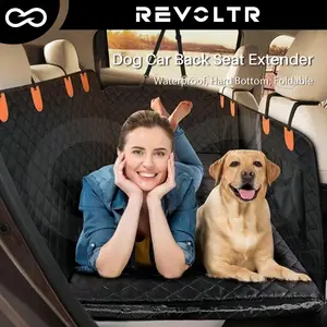 Dog Car Back Seat Extender Waterproof Folding Platform Hard Bottom Mesh Window Storage Pocket Door Cover Travel Dog Bed Space Expander Fits Cars SUVs Trucks Gift