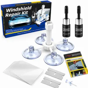 Windshield Repair Kit, Car Windshield Crack Repair Kit, Quick-Repair, 2 Bottles Nano Glass Repair Liquid,Fix Bullseye & Star Cracks. All Crack Types Windshield Repair Kit.