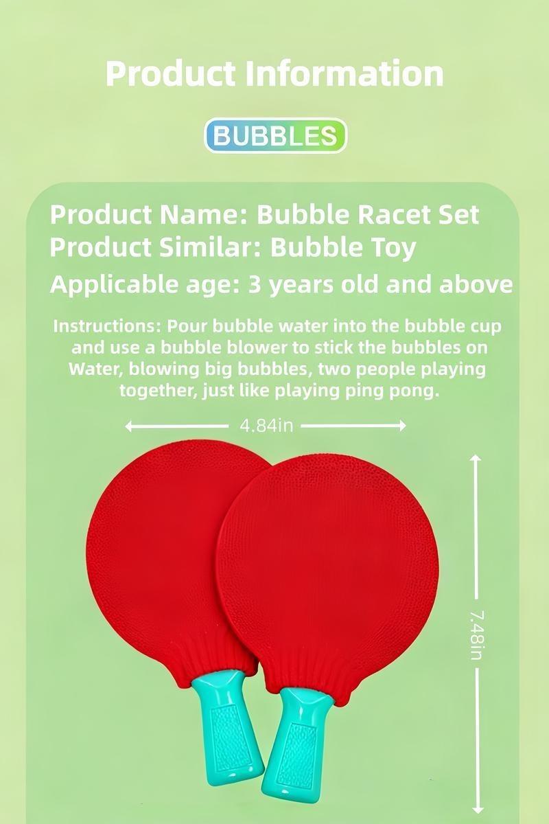 Ping Pong Bubble Toy Effortless Giant Bubbles Safe Bubble Maker for Kids Families Outdoor Bubble Fun