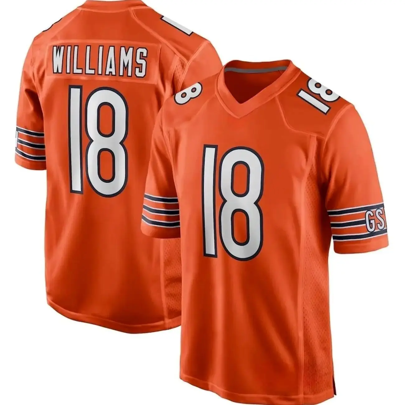 Unisex Football inspired by Chicago Williams 18 Alternate Player Game Jersey - Orange