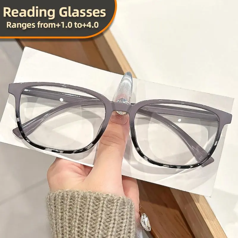 Retro Rectangle Frame Reading Glasses, Clear Lenses Eyeglasses for Women & Men, Stylish Square Frames, Trending Eyeglasses, Fashion Casual Eyeglasses, Trendy Casual Glasses for Work, Daily Clothing Decor, Perfect for Student Daily Use