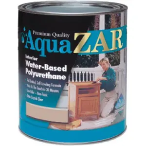 212 MAIN Zar 32513 Premium Quality Satin Water-Based Polyurethane - 1 Gal Pack of 2, Environmentally Safe for Furniture, Cabinets, Paneling, Automotive & Motorcycle Paint Care, Woodwork Satin Finish