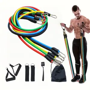 Fitness Resistance Band Set, 11-Piece Multifunctional Upper Body Workout Kit, Durable Exercise Bands for Home Gym Training, Elasticity Bands, Exercise Equipment, Workout Accessories, Home Gym Gear